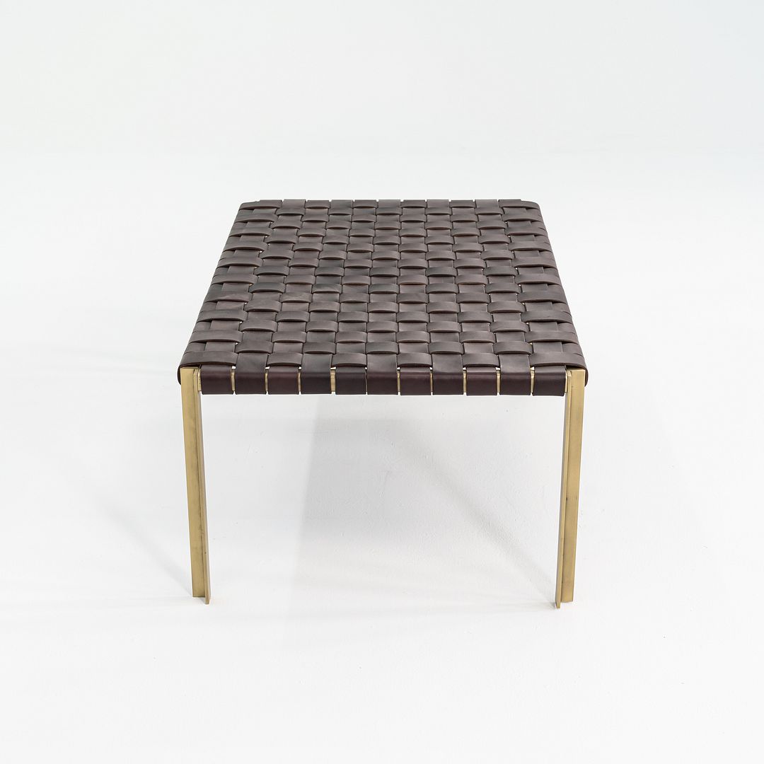 TG-18 Small Woven Leather Bench
