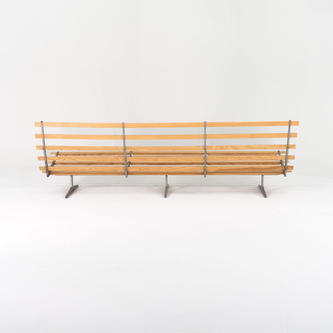 Oak and Aluminum Bench