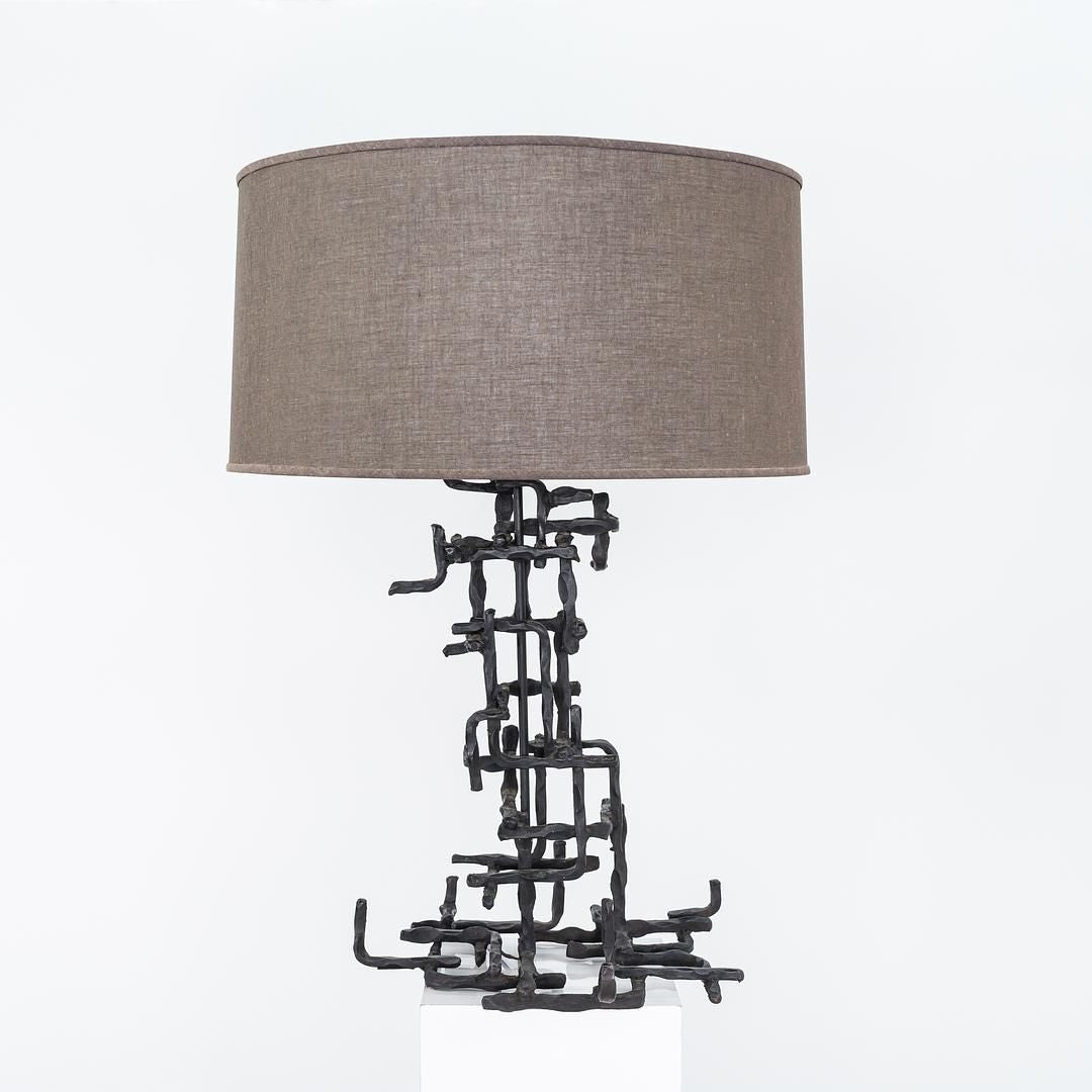 Sculptural Steel Lamp
