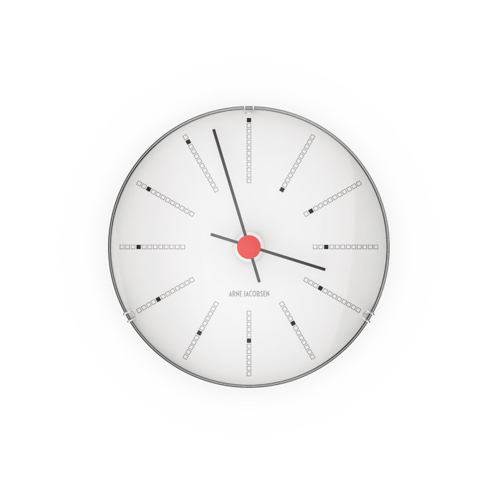 Arne Jacobsen Bankers Wall Clock — Extra Small White