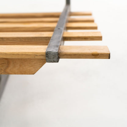 Oak and Aluminum Bench