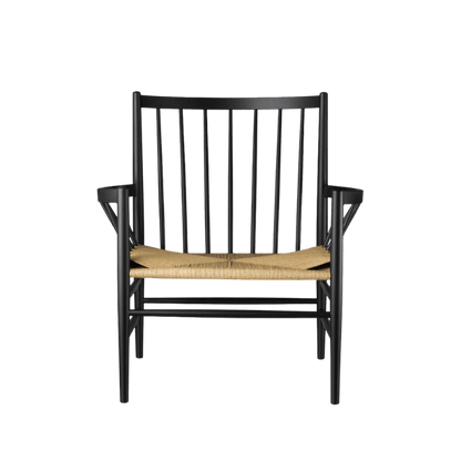 J82 Lounge Chair — Jet Black Painted Beech
