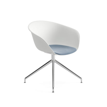Duna 02 Armchair — Swivel Trestle on Glides with Cushion