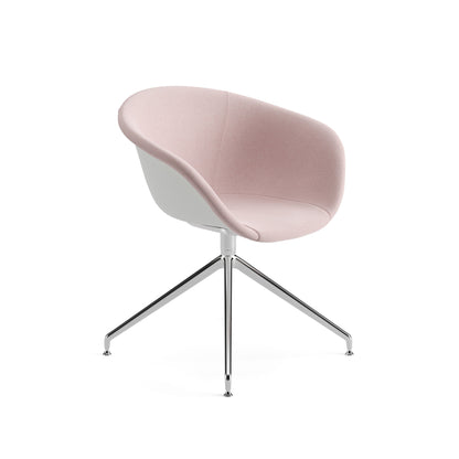 Duna 02 Armchair — Swivel Trestle on Glides with Upholstered Front