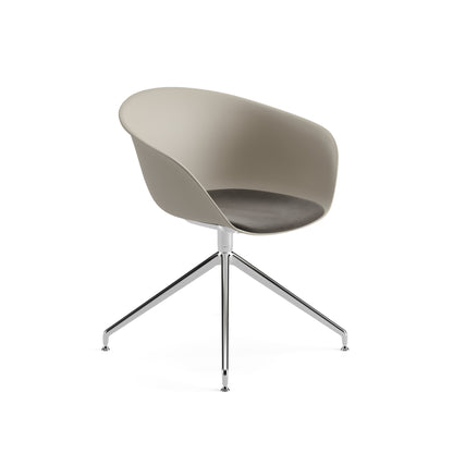 Duna 02 Armchair — Swivel Trestle on Glides with Cushion
