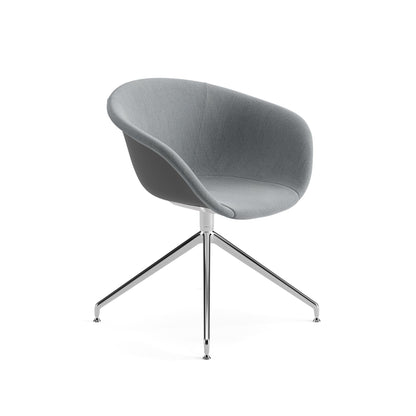 Duna 02 Armchair — Swivel Trestle on Glides with Upholstered Front