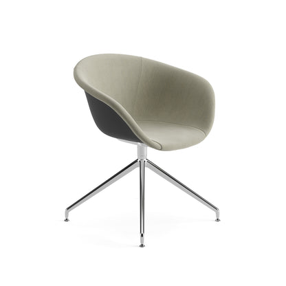 Duna 02 Armchair — Swivel Trestle on Glides with Upholstered Front