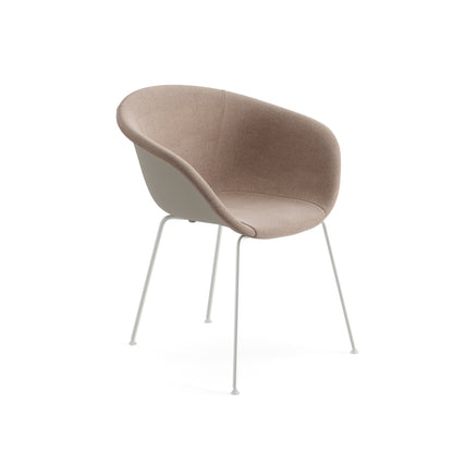 Duna 02 Armchair — Four Legs — Metal with Upholstered Front