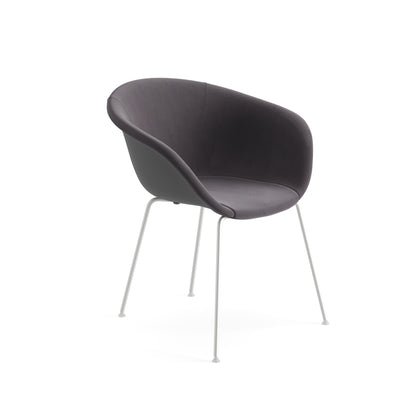 Duna 02 Armchair — Four Legs — Metal with Upholstered Front