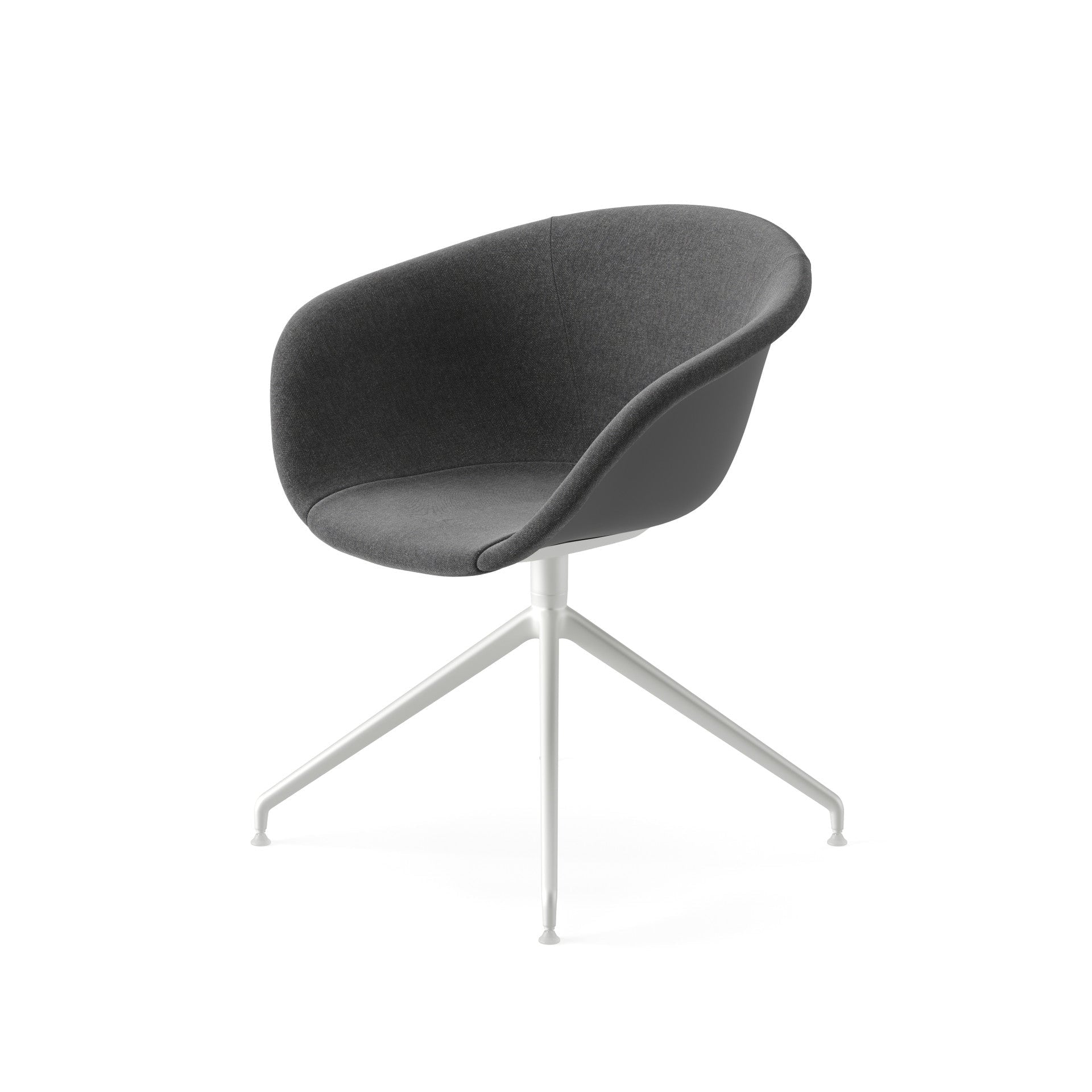 Duna 02 Armchair — Swivel Trestle on Glides with Upholstered Front