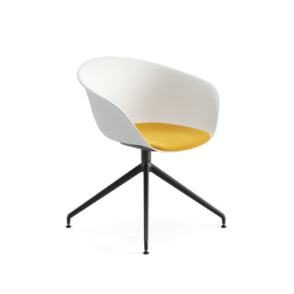 Duna 02 Armchair — Swivel Trestle on Glides with Cushion