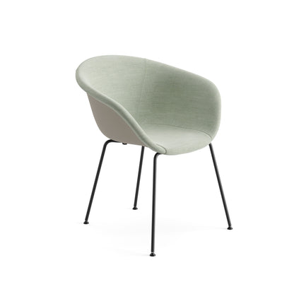 Duna 02 Armchair — Four Legs — Metal with Upholstered Front