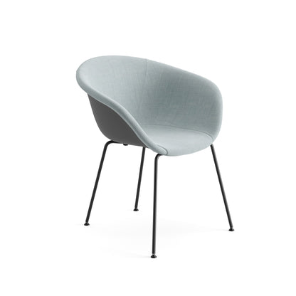 Duna 02 Armchair — Four Legs — Metal with Upholstered Front