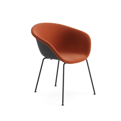 Duna 02 Armchair — Four Legs — Metal with Upholstered Front