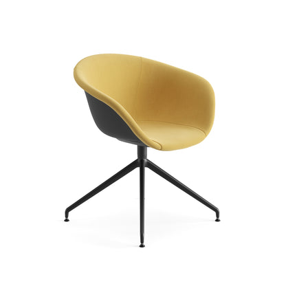 Duna 02 Armchair — Swivel Trestle on Glides with Upholstered Front