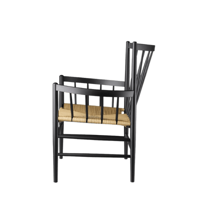 J82 Lounge Chair — Jet Black Painted Beech