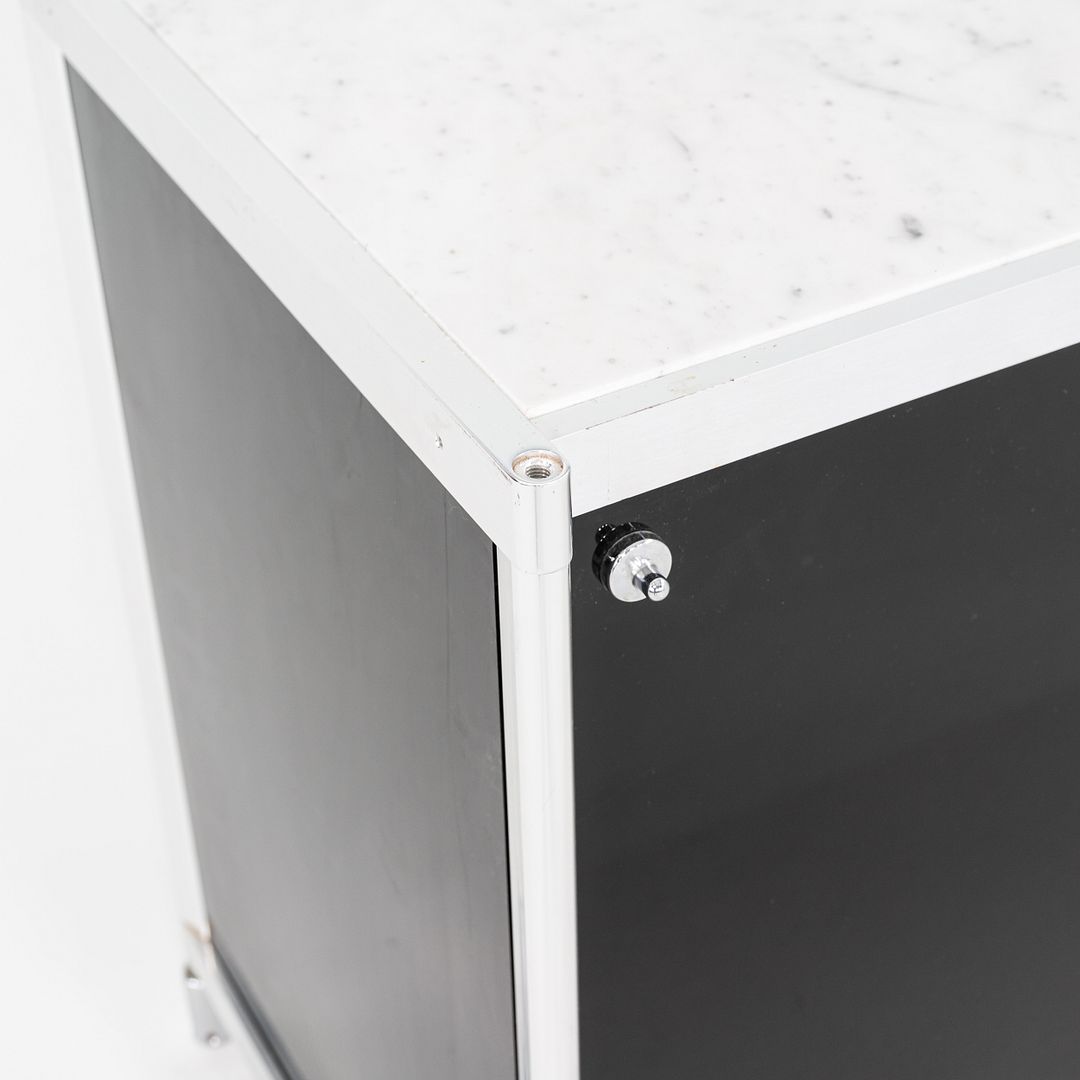 Marble, Aluminum and Glass Cabinet