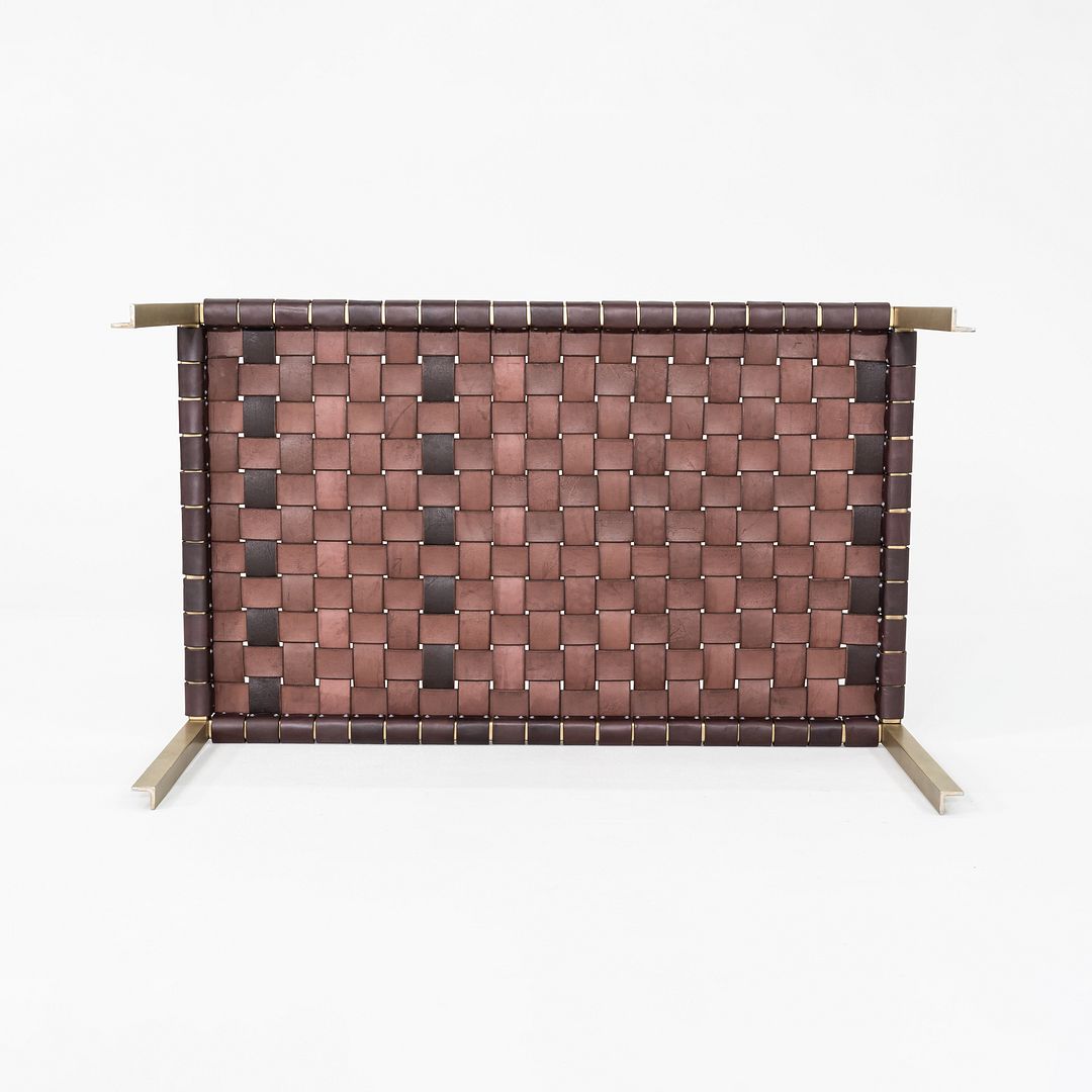 TG-18 Small Woven Leather Bench