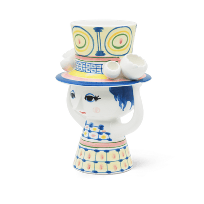 Bjørn Wiinblad Lady with Hat Vase — Blue