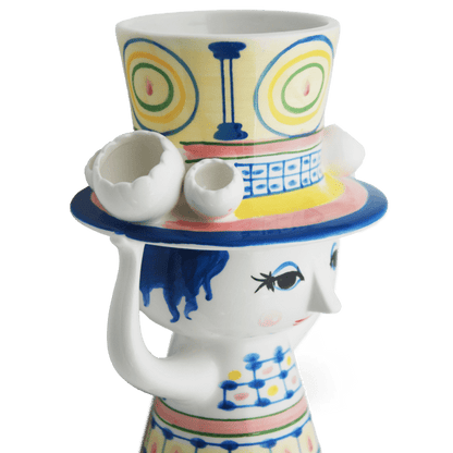 Bjørn Wiinblad Lady with Hat Vase — Blue