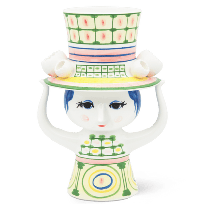 Bjørn Wiinblad Lady with Hat Vase — Green
