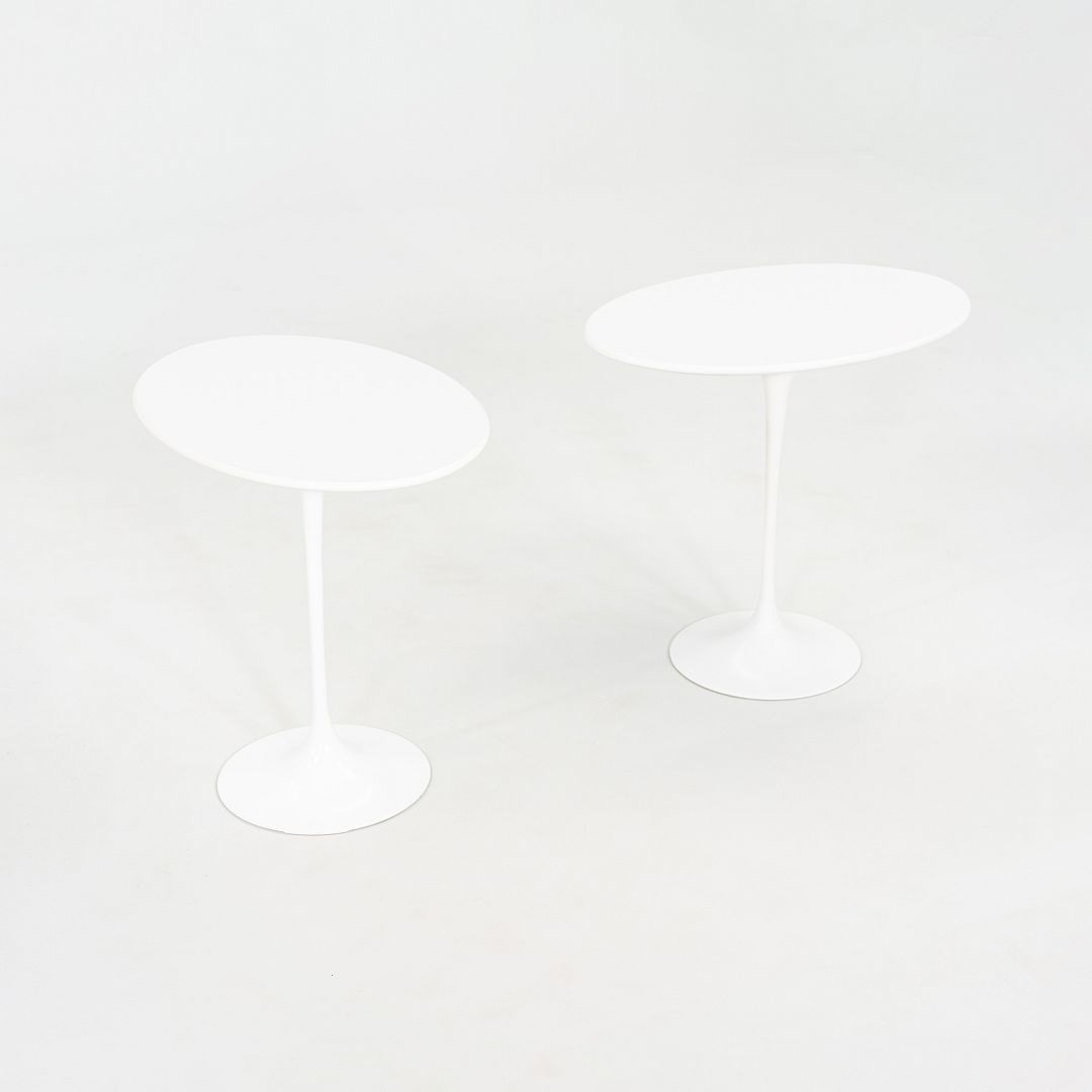 Oval Tulip Pedestal Side Table