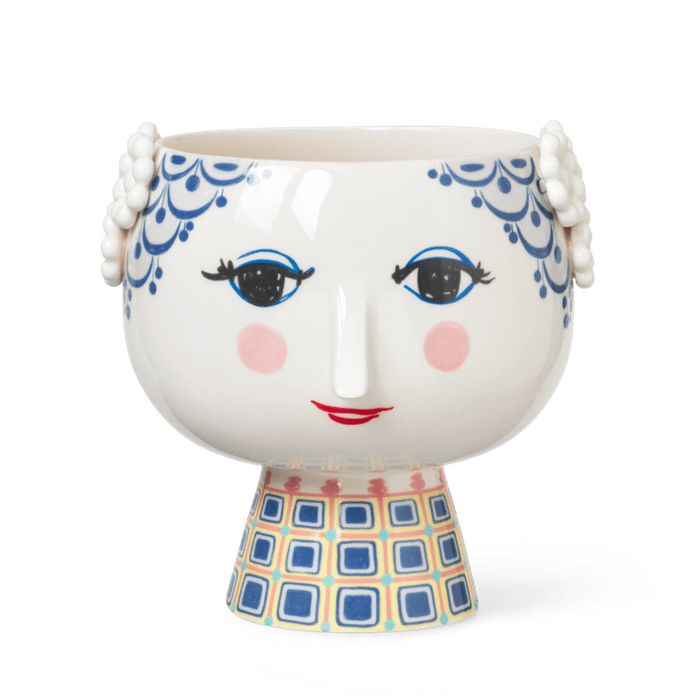 Bjørn Wiinblad Eva Flower Pot on Base — Blue