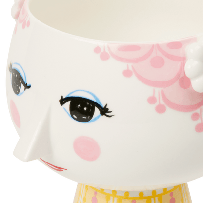 Bjørn Wiinblad Eva Flower Pot on Base — Pink/Yellow