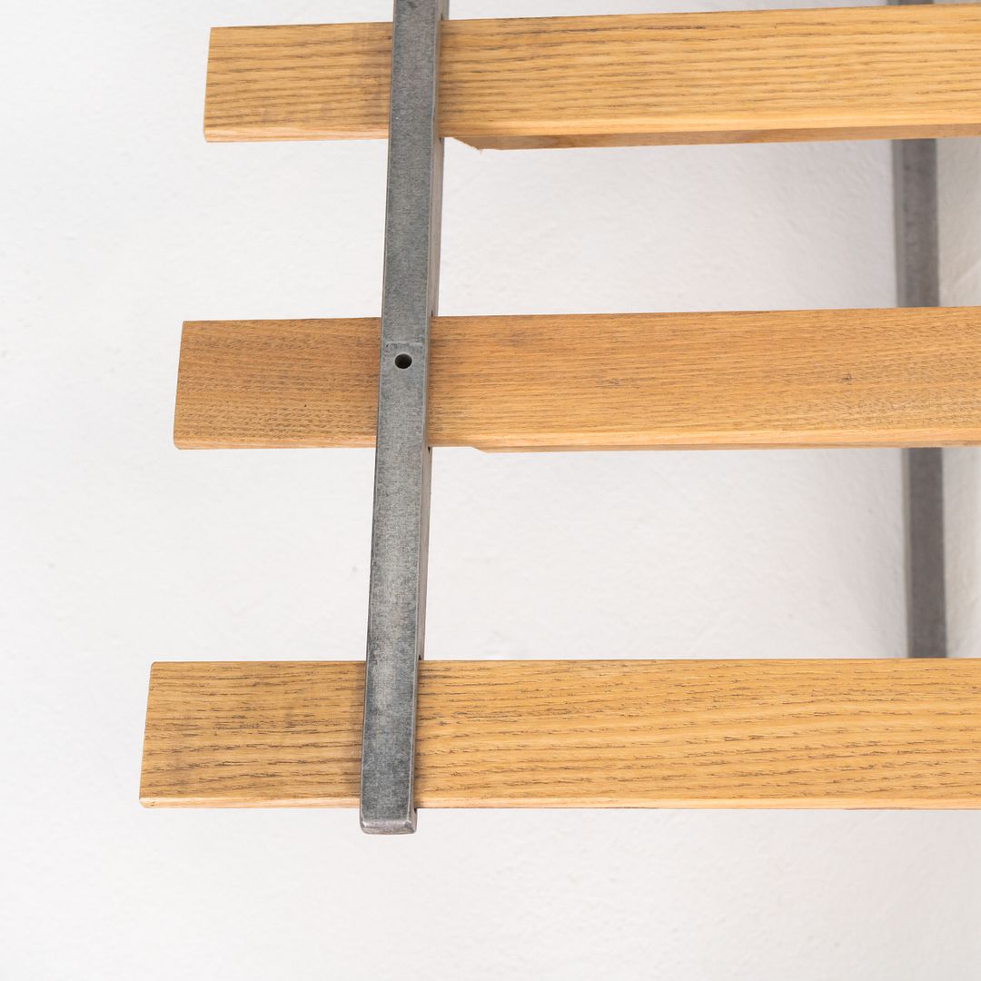 Oak and Aluminum Bench