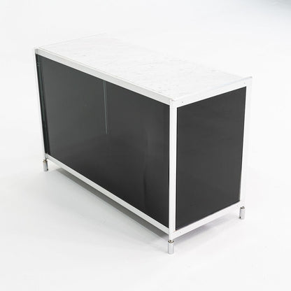Marble, Aluminum and Glass Cabinet