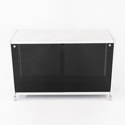 Marble, Aluminum and Glass Cabinet