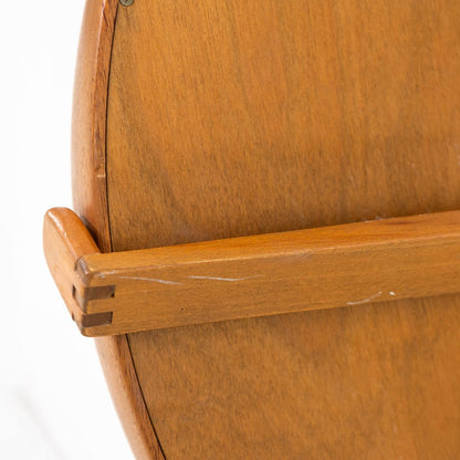 Round Teak Wall Mirror