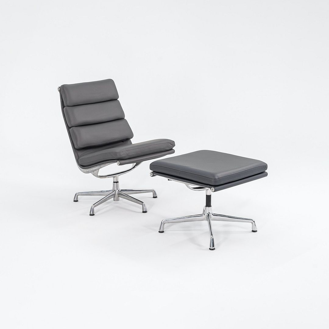 Eames Soft Pad Lounge Chair and Ottoman, Models EA214 and EA223