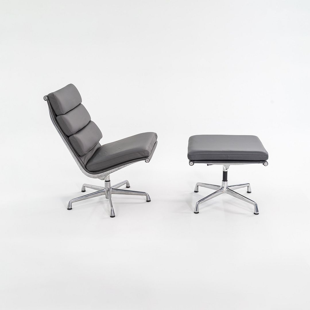 Eames Soft Pad Lounge Chair and Ottoman, Models EA214 and EA223