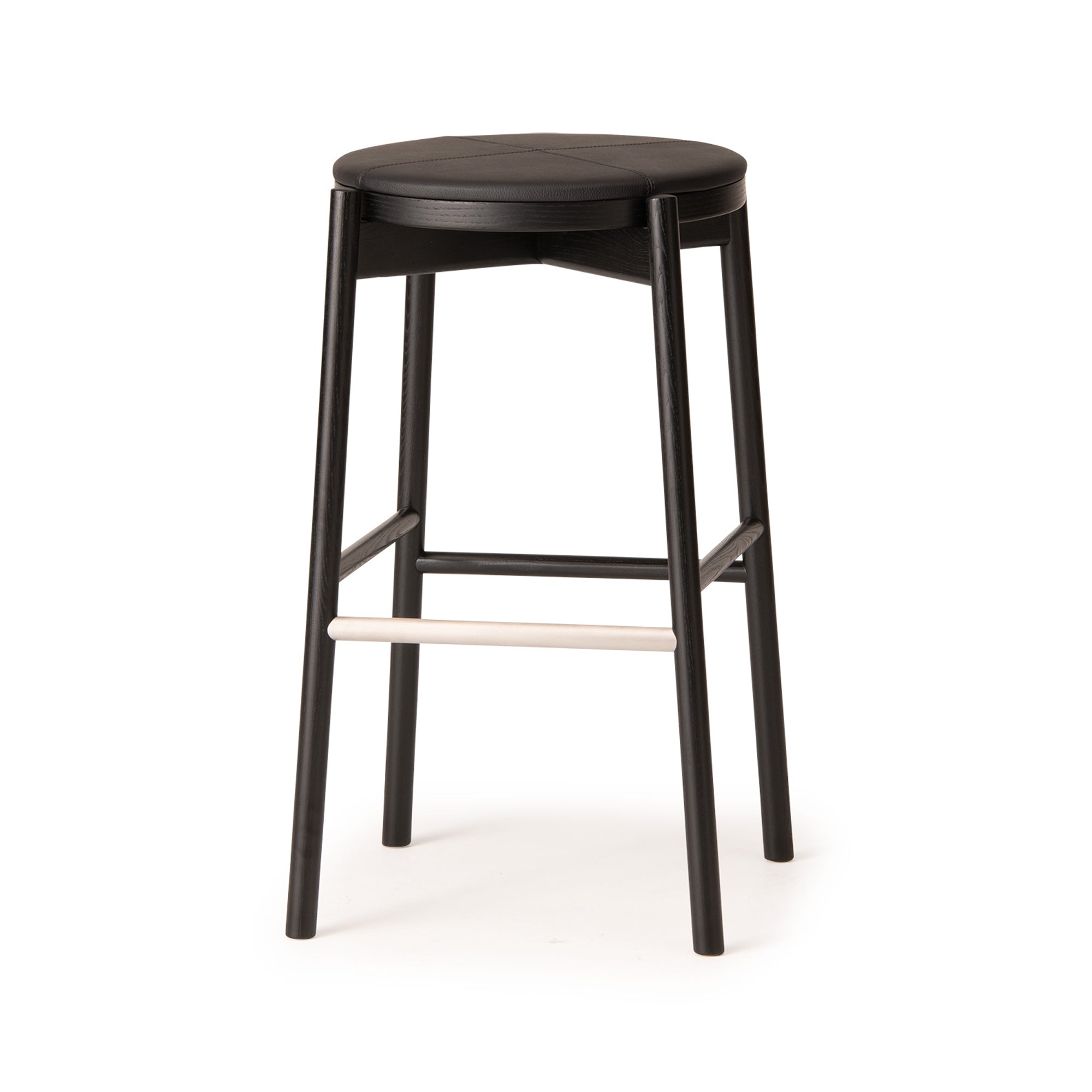 Kotan Bar Stool — Leather Upholstered Seat