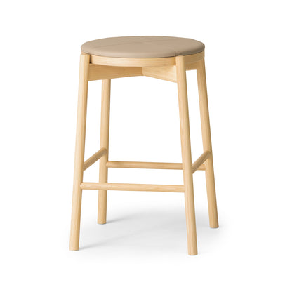 Kotan Bar Stool — Leather Upholstered Seat