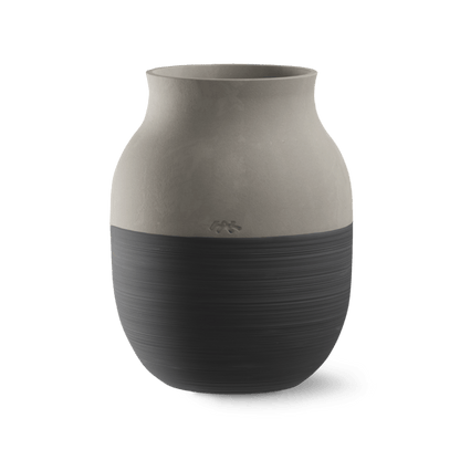 Kähler Omaggio Circulare Vase — Anthracite Grey 7.9"
