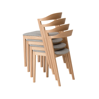 Kiila Stacking Chair — Upholstered Seat and Back