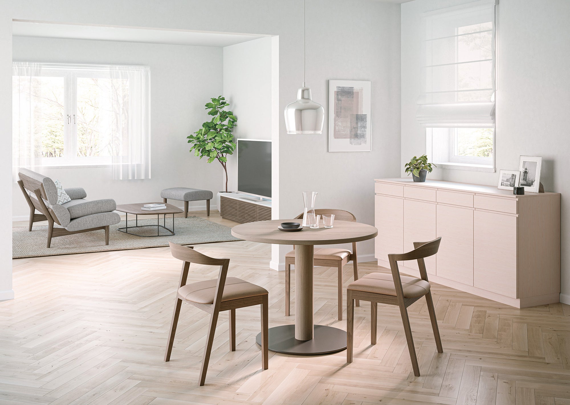 Kiila Stacking Chair — Upholstered Seat and Back