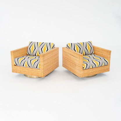 Rattan Cube Swivel Chairs