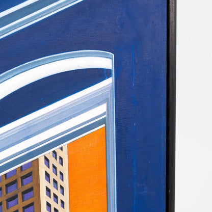 Framed Cityscape Painting