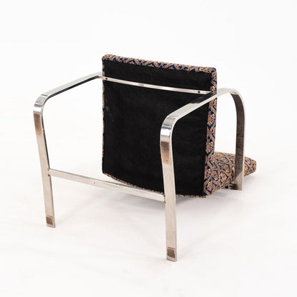 Miesian Influenced Flat Bar Cantilever Chair
