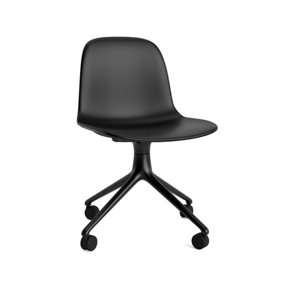 Form Swivel Chair — 4 Wheels — Upholstered