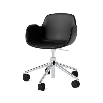 Form Swivel Armchair — 5 Wheels — Upholstered