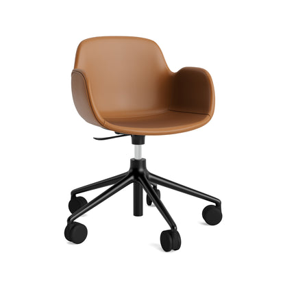 Form Swivel Armchair — 5 Wheels — Upholstered