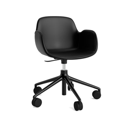 Form Swivel Armchair — 5 Wheels — Upholstered