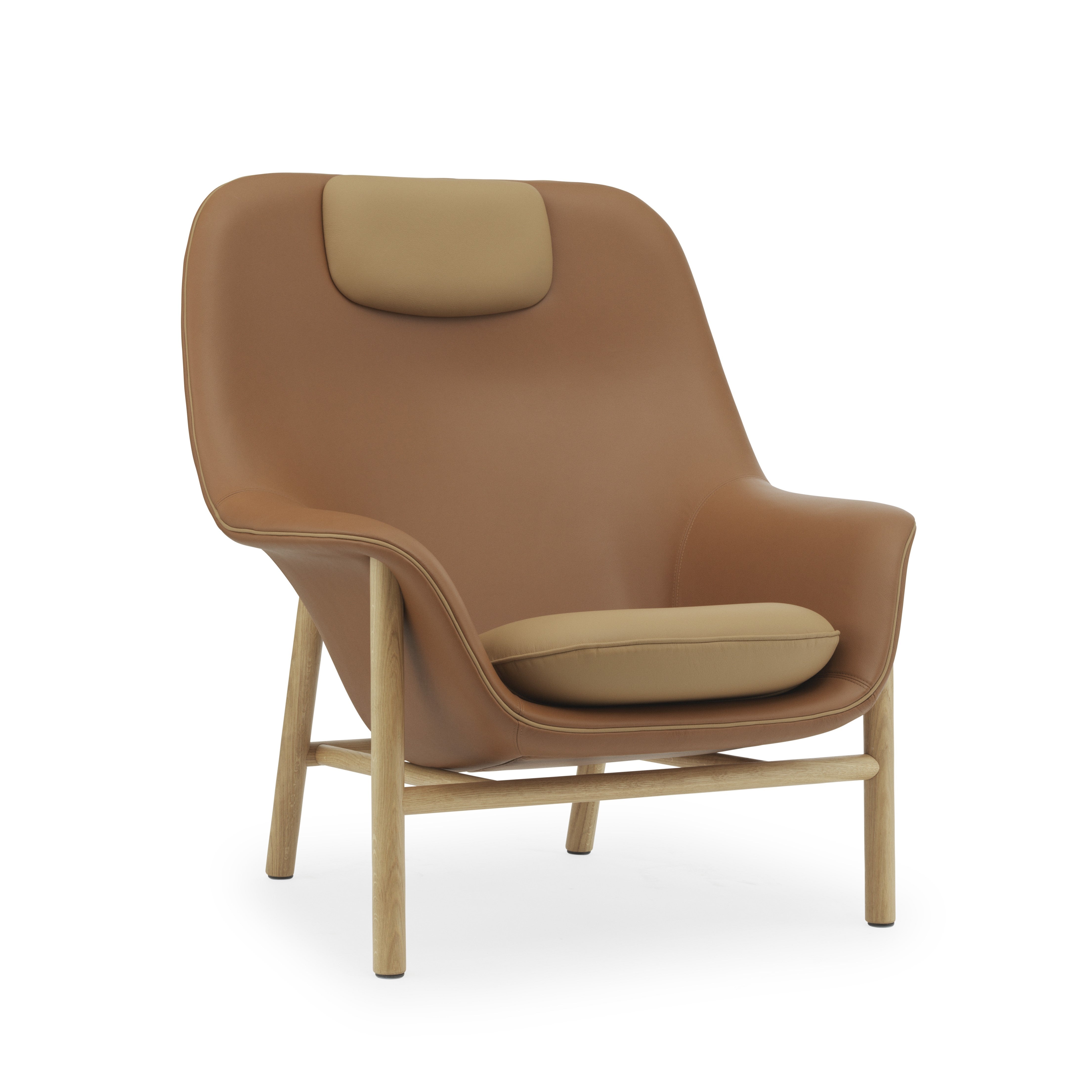 Drape Lounge Chair with Headrest — Wood