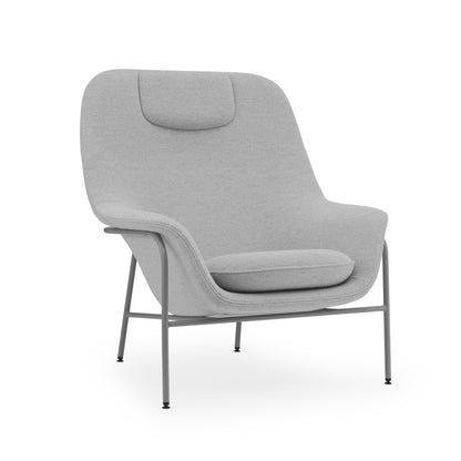 Drape Lounge Chair with Headrest — Steel