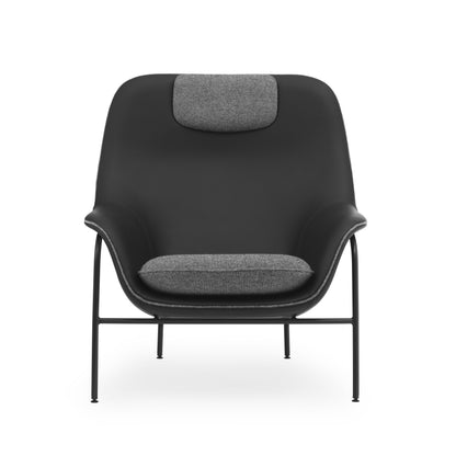 Drape Lounge Chair with Headrest — Steel