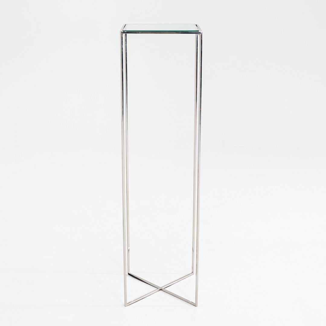 Glass and Steel Pedestal